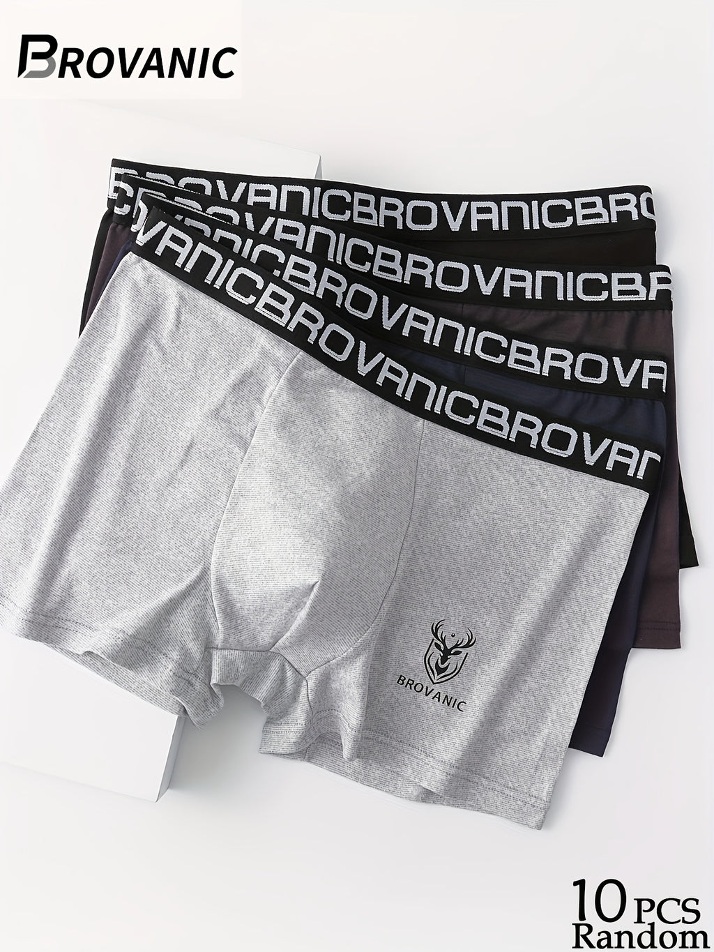 Boxer sans couture large microfibre homme — lot de 10, uni