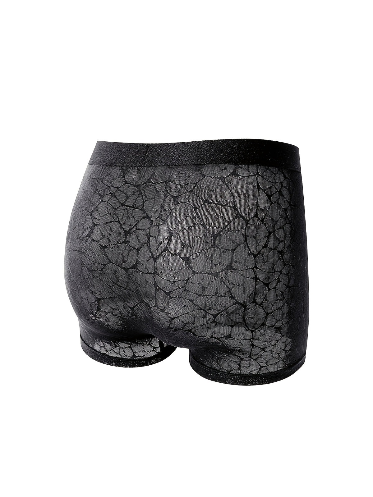 Boxer d'intérieur doux microfibre homme, noir — vue 8