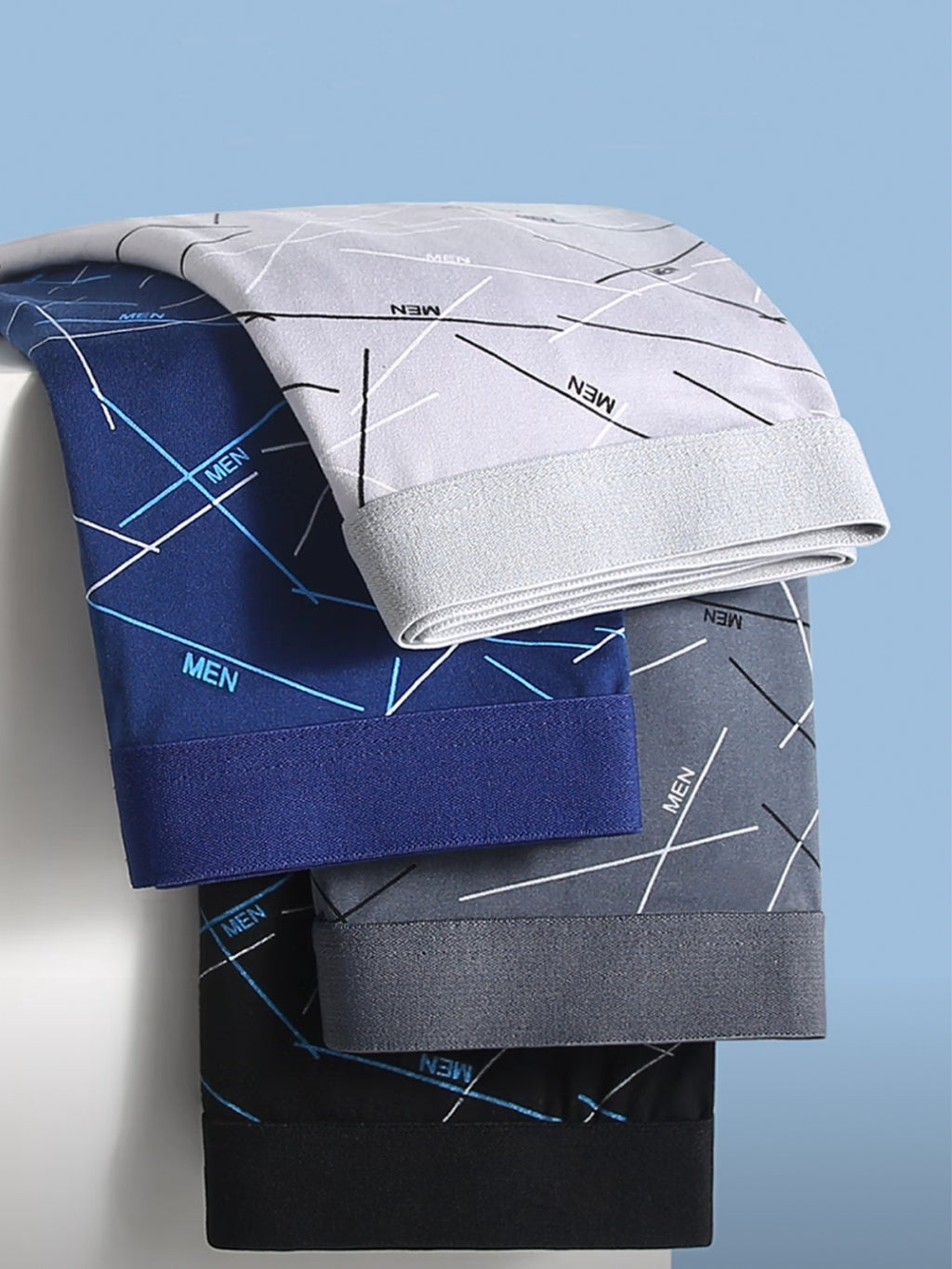 Boxer de sport respirant microfibre homme — lot de 4, imprimé