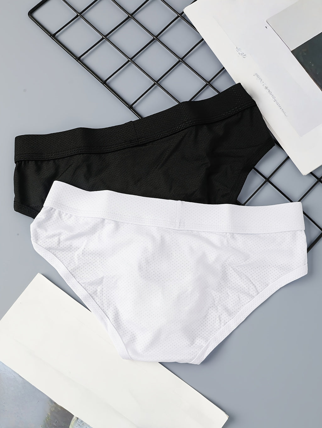 Slip respirant microfibre homme — lot de 2, uni