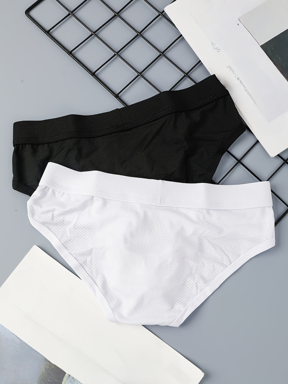 Slip respirant microfibre homme — lot de 2, uni