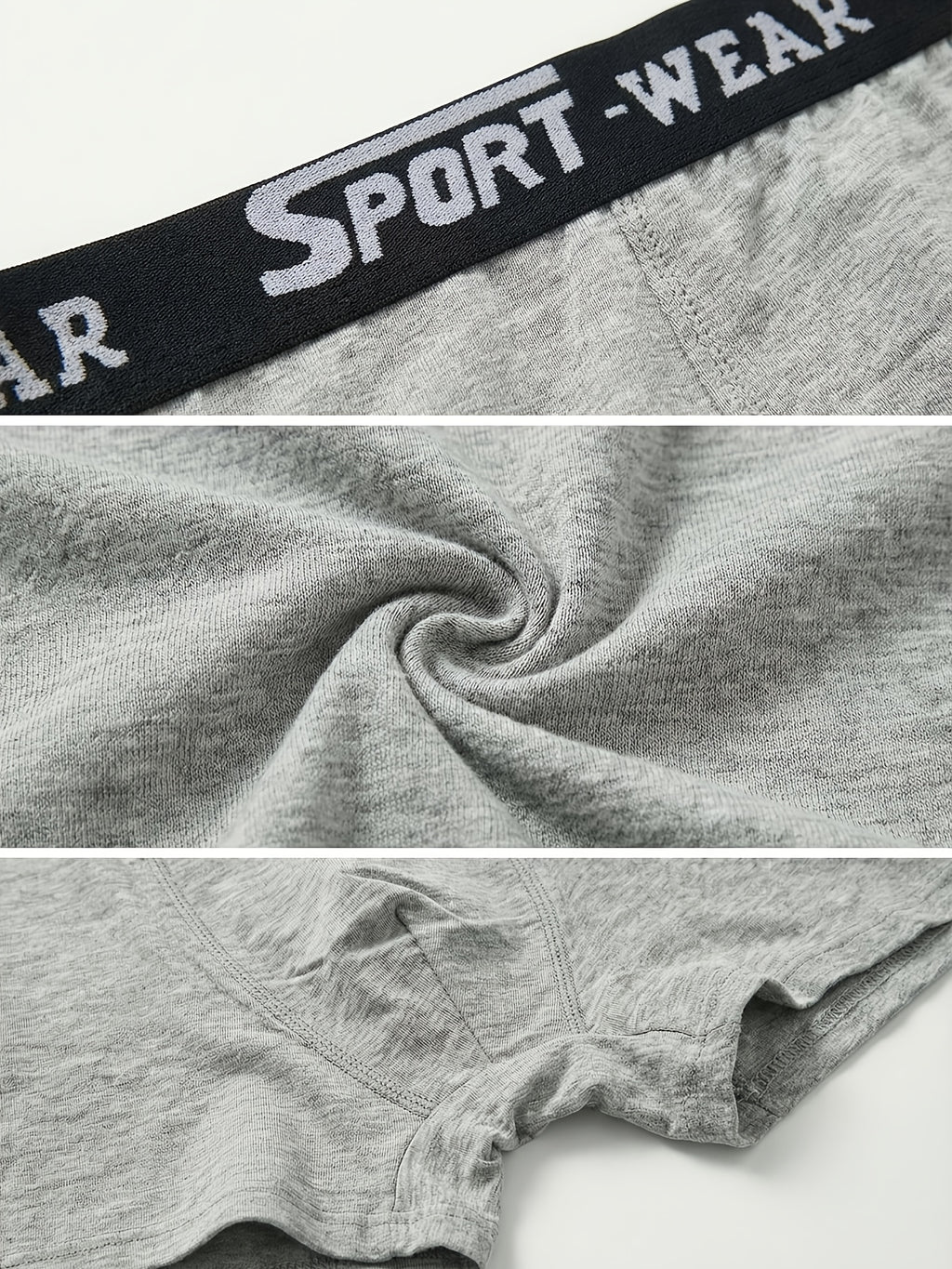 Boxer de sport coton homme — lot de 7, uni