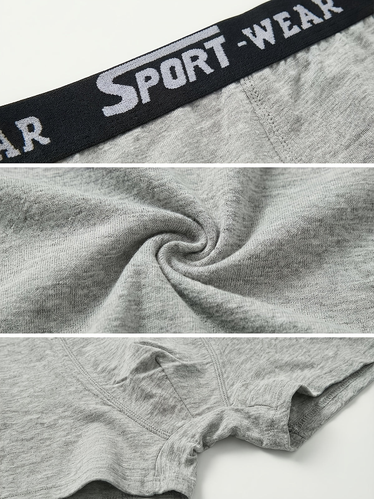 Boxer de sport coton homme — lot de 7, uni