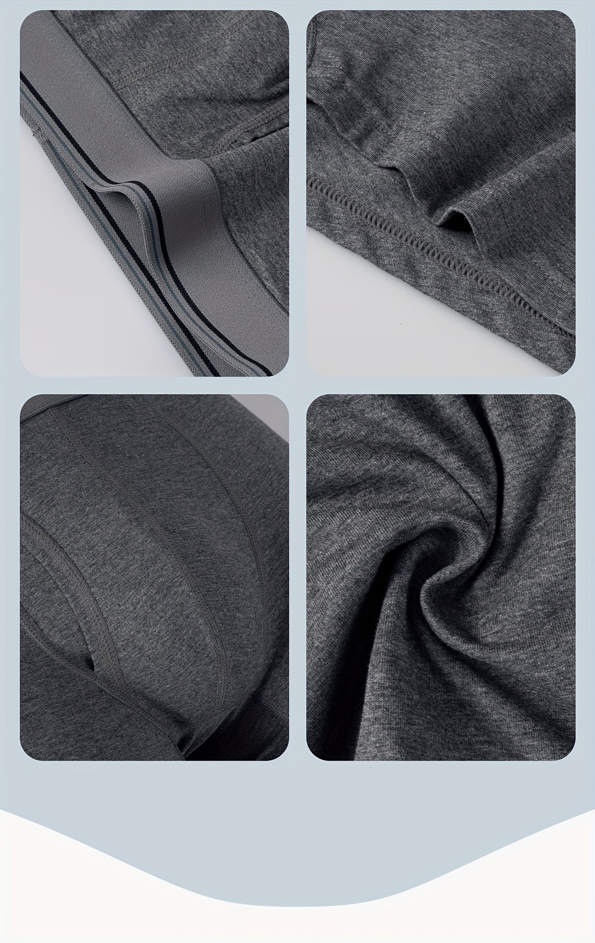 Boxer de sport coton homme — lot de 4, à lettres — vue 4 Image