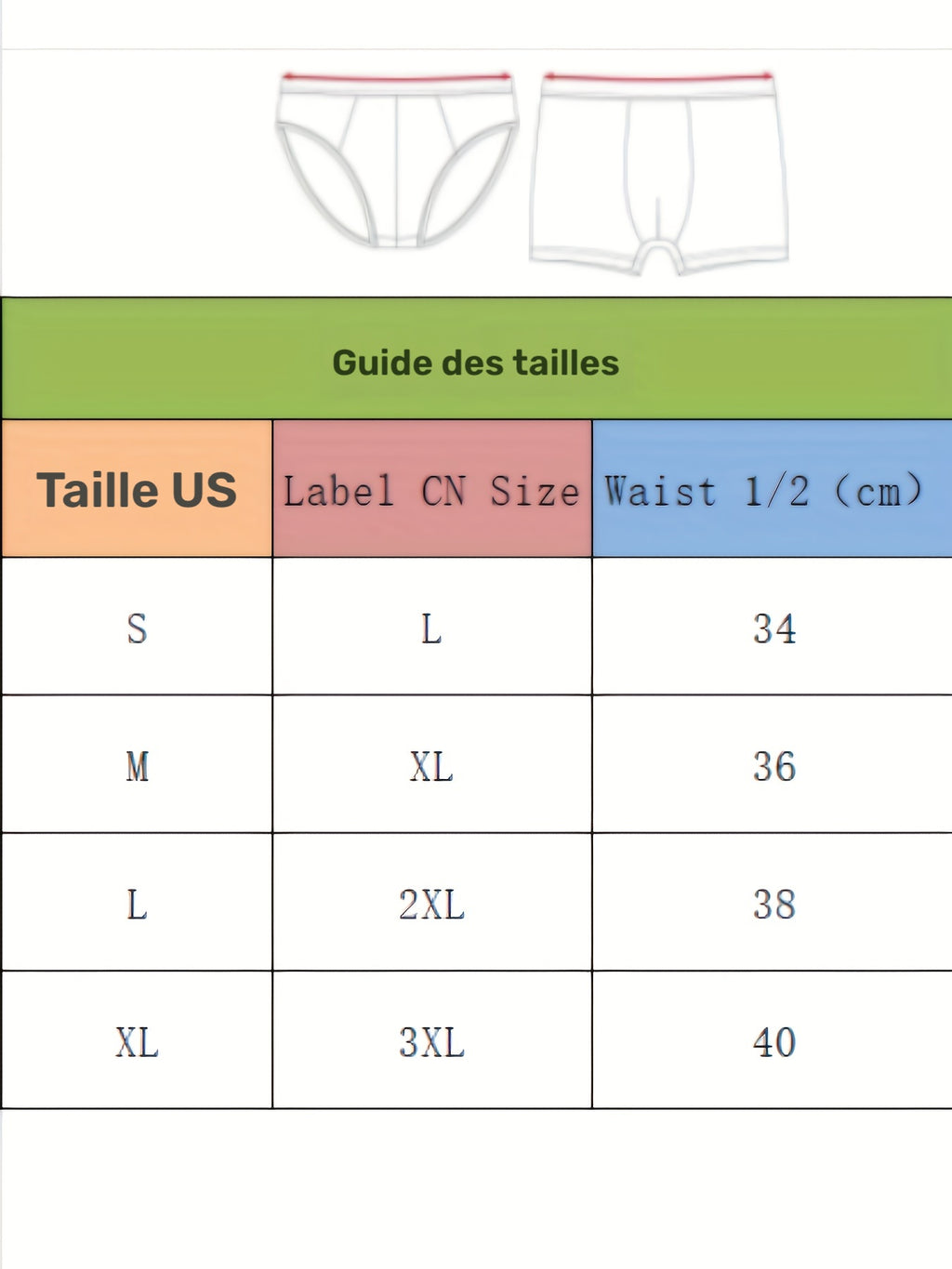 Boxer large respirant coton homme — lot de 5, géométrique