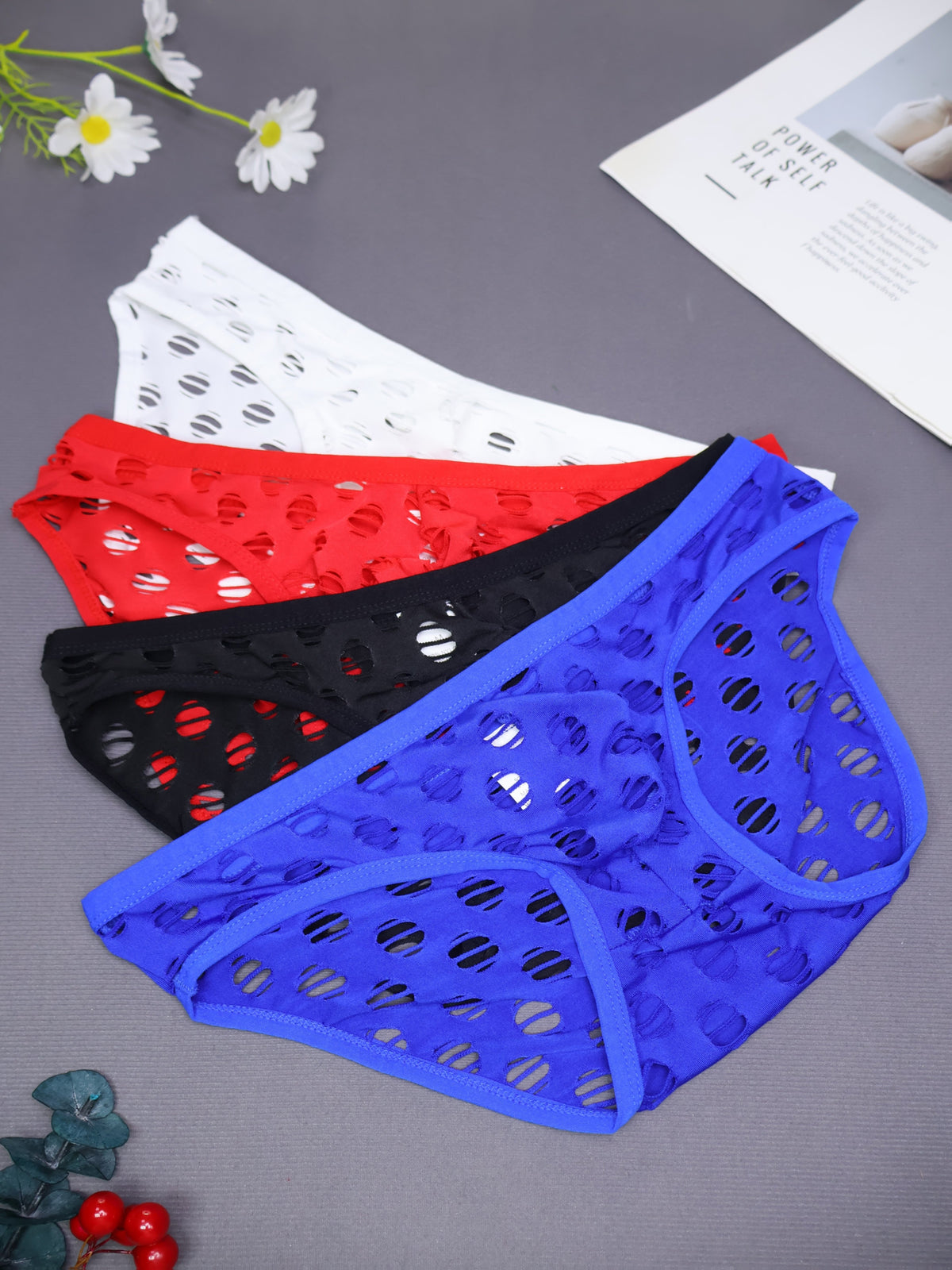 Slip respirant homme — lot de 4, uni, du S au XL