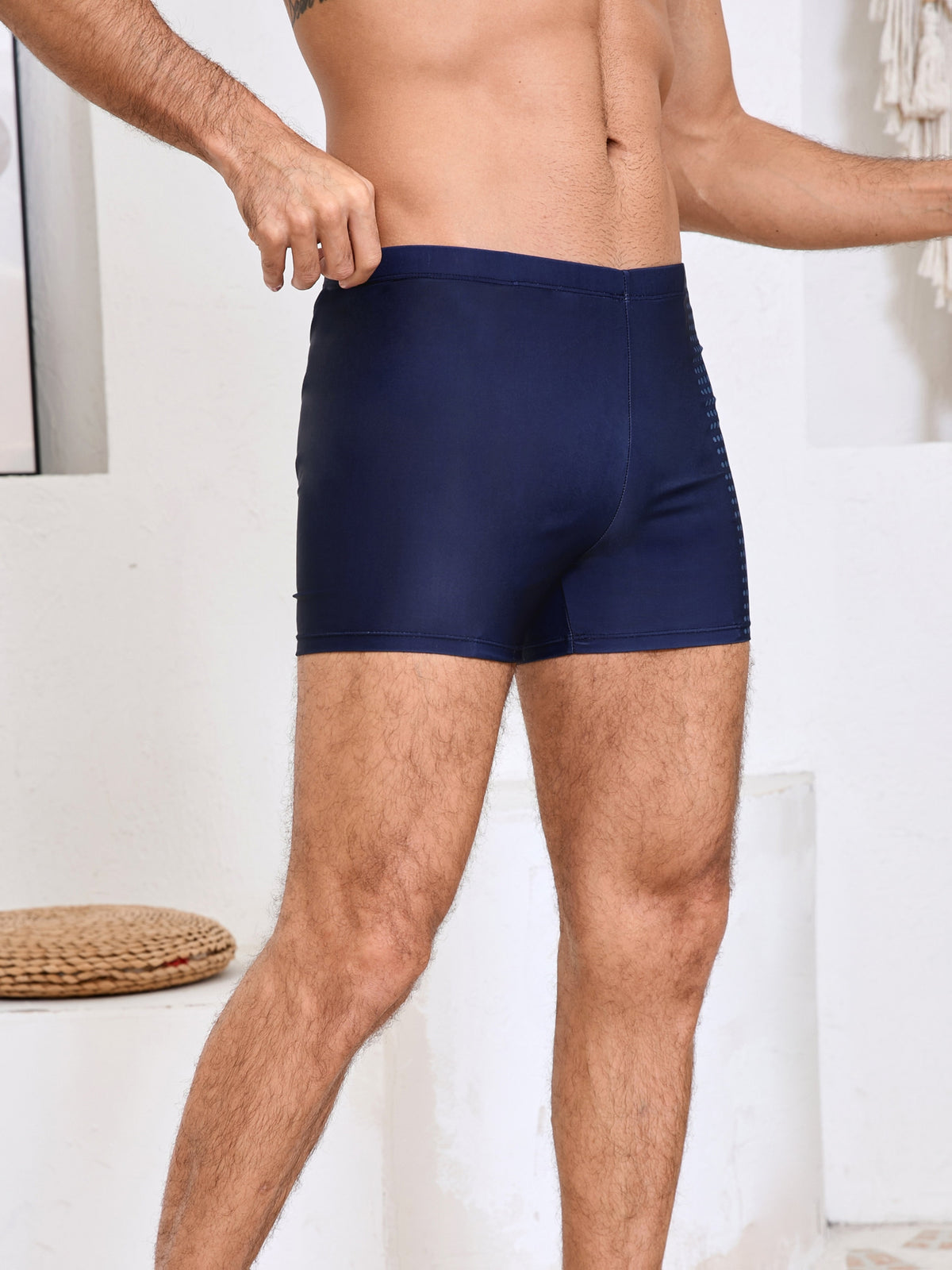 Boxer grande taille de sport homme, couleur marine