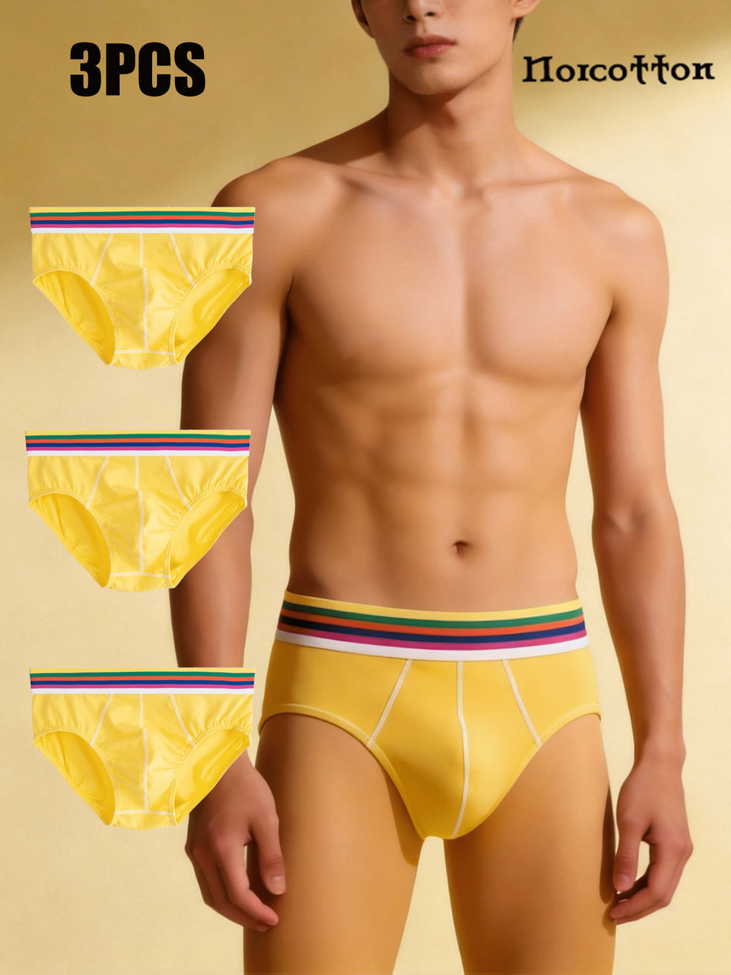 Slip respirant coton homme — lot de 3, uni, du S au XL