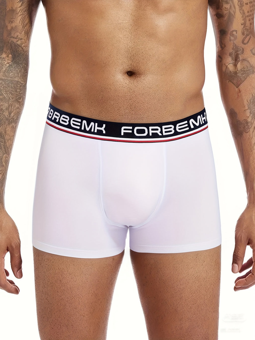 Boxer de sport coton homme — lot de 5, blanc