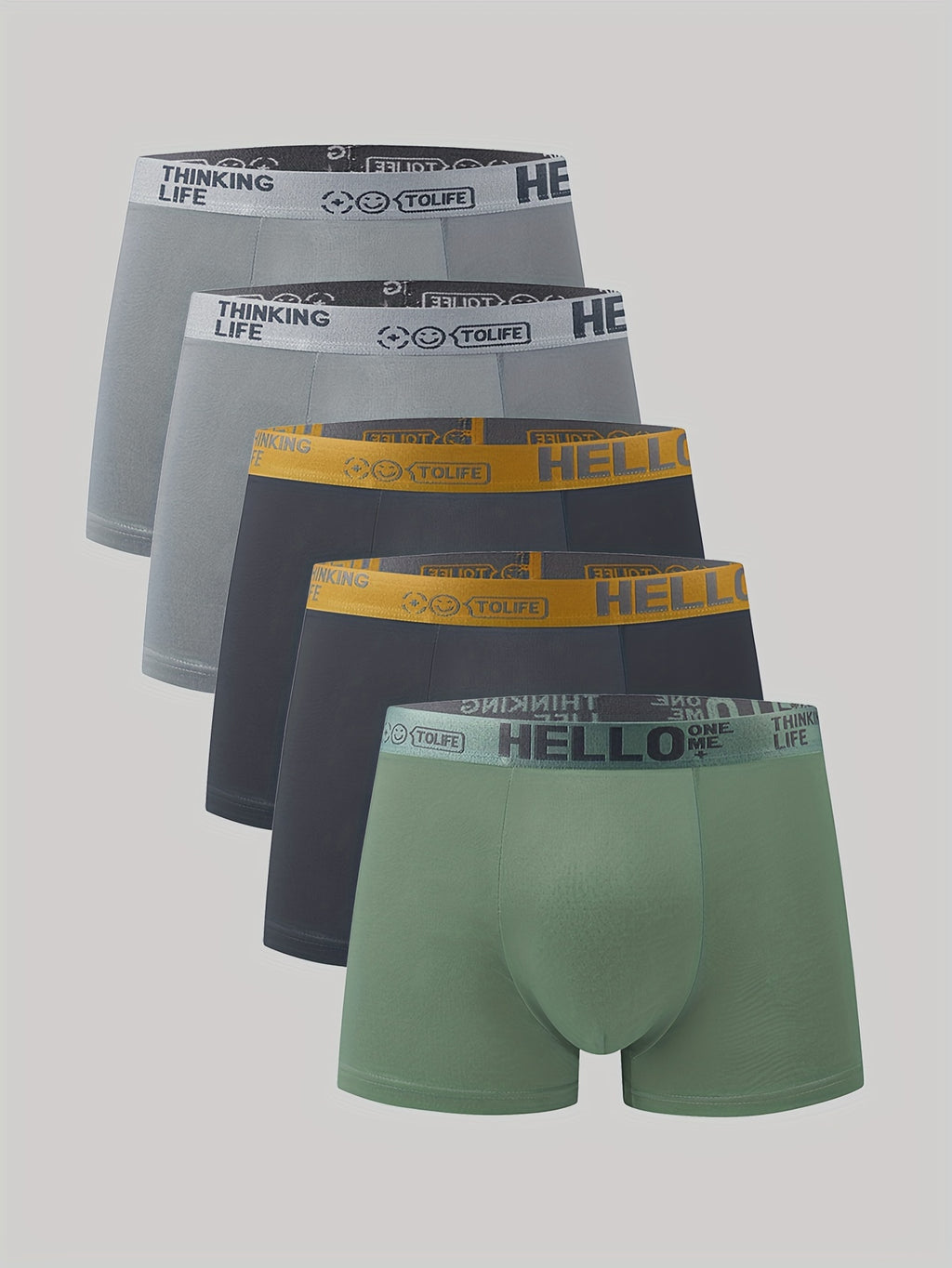 Boxer de sport séchage rapide microfibre homme — lot de 5, uni
