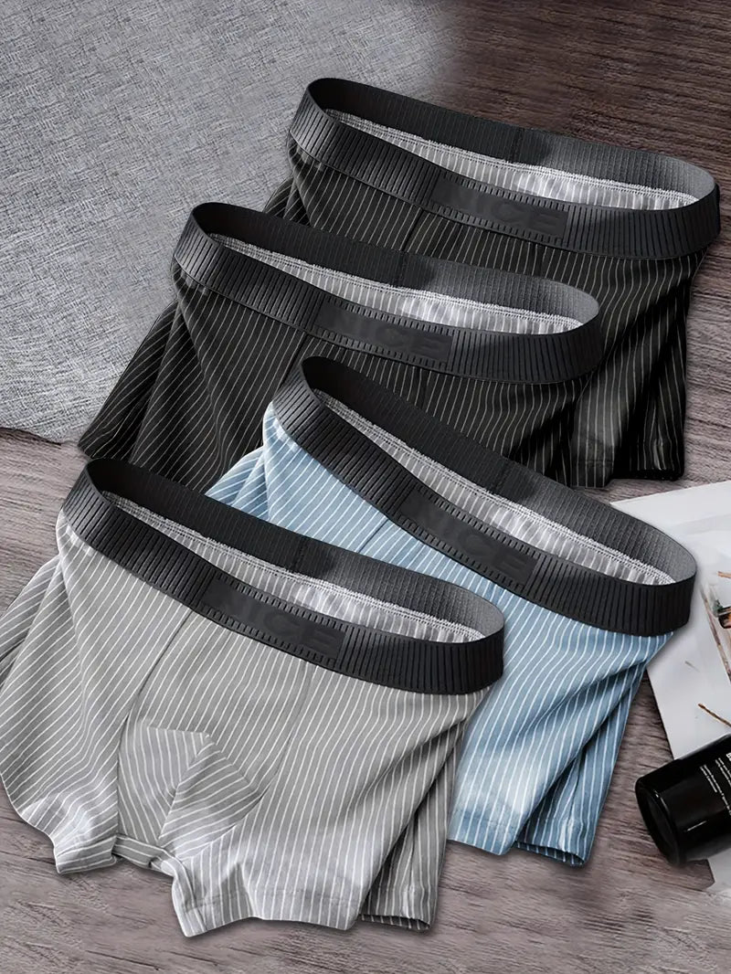 Boxer respirant homme — lot de 4, maille technique, coupe courte