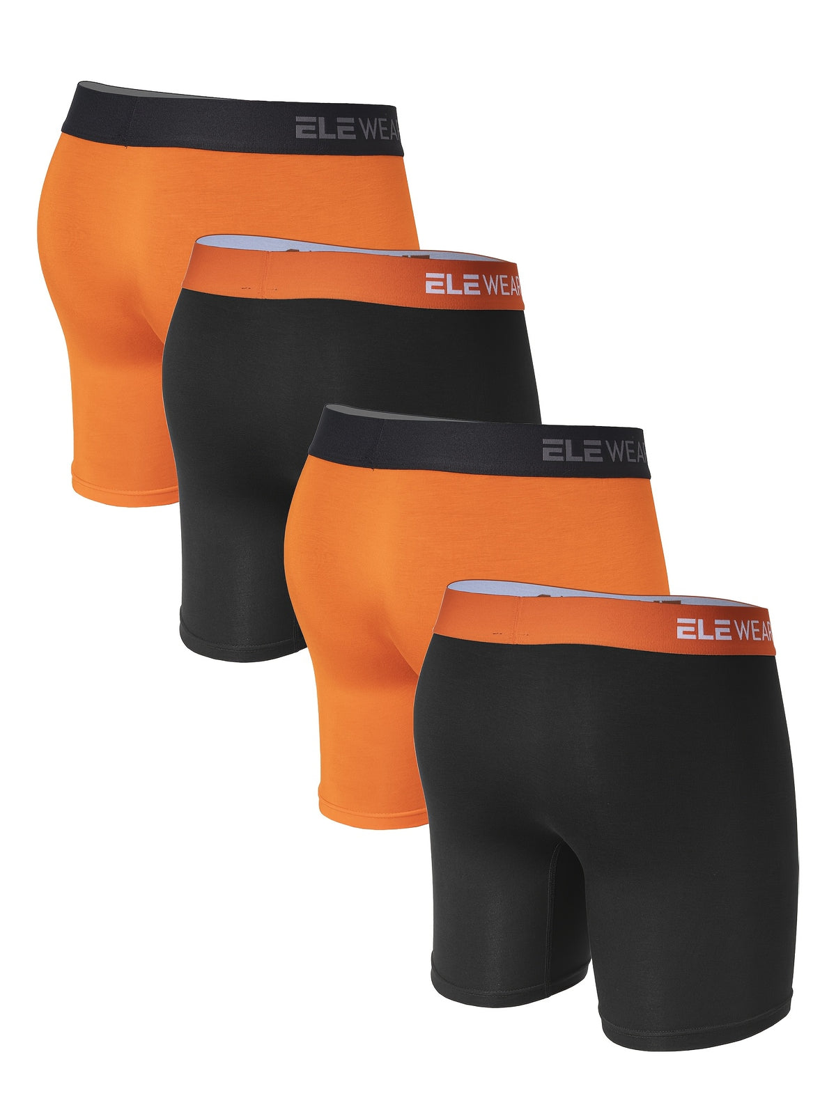Boxer long respirant bambou homme — lot de 4