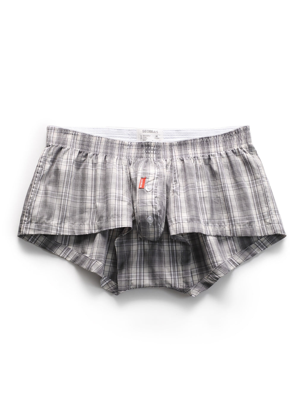Boxer large de sport coton homme — lot de 2, à carreaux