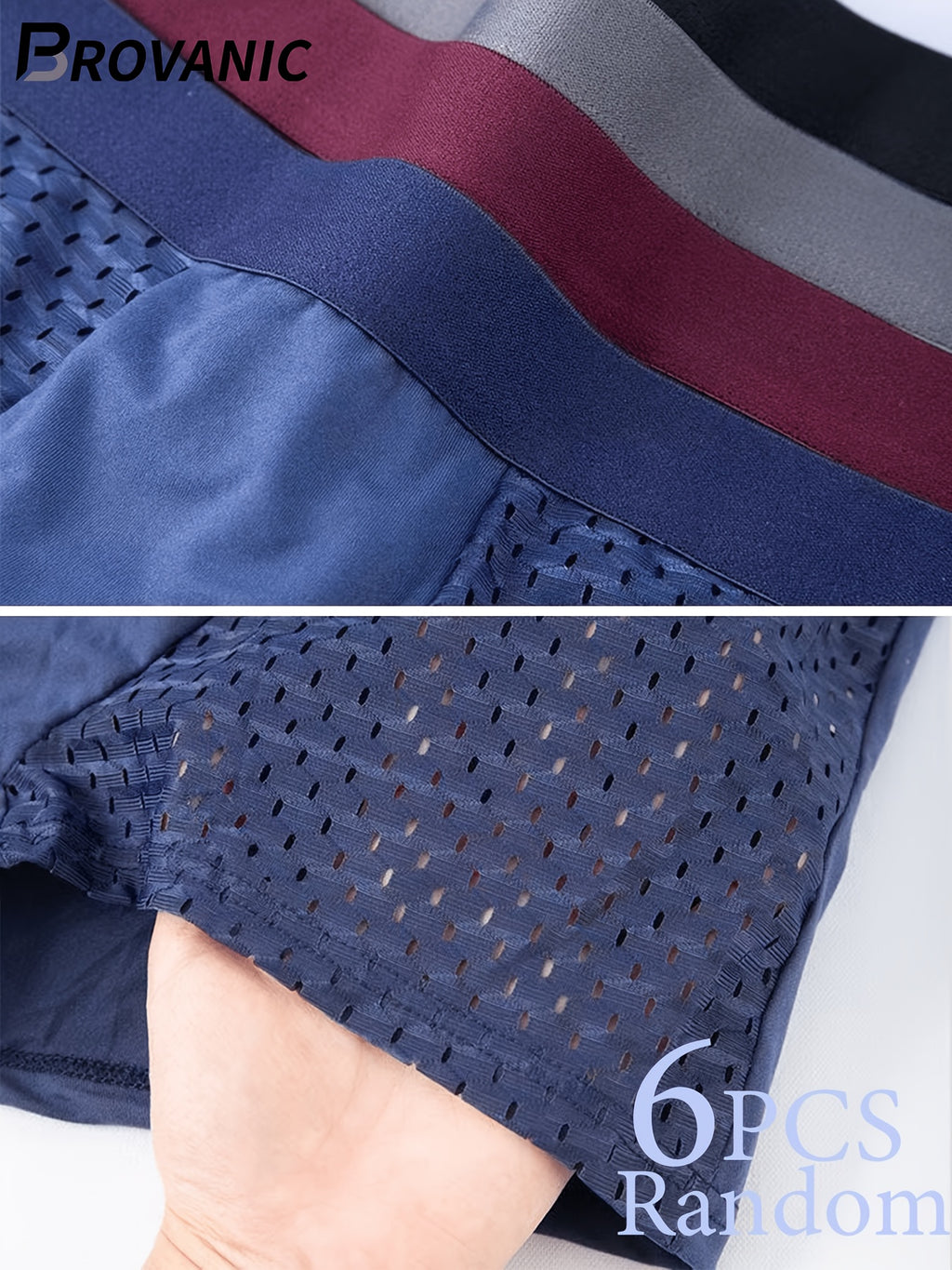 Boxer respirant microfibre homme — lot de 6, uni, du XS au XL