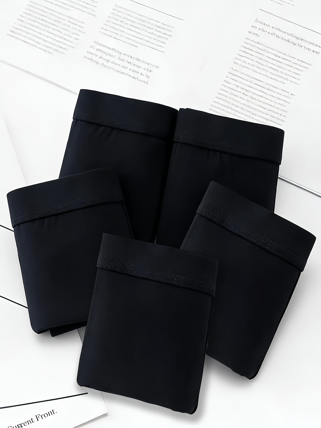 Boxer sans couture de sport microfibre homme — lot de 5, noir