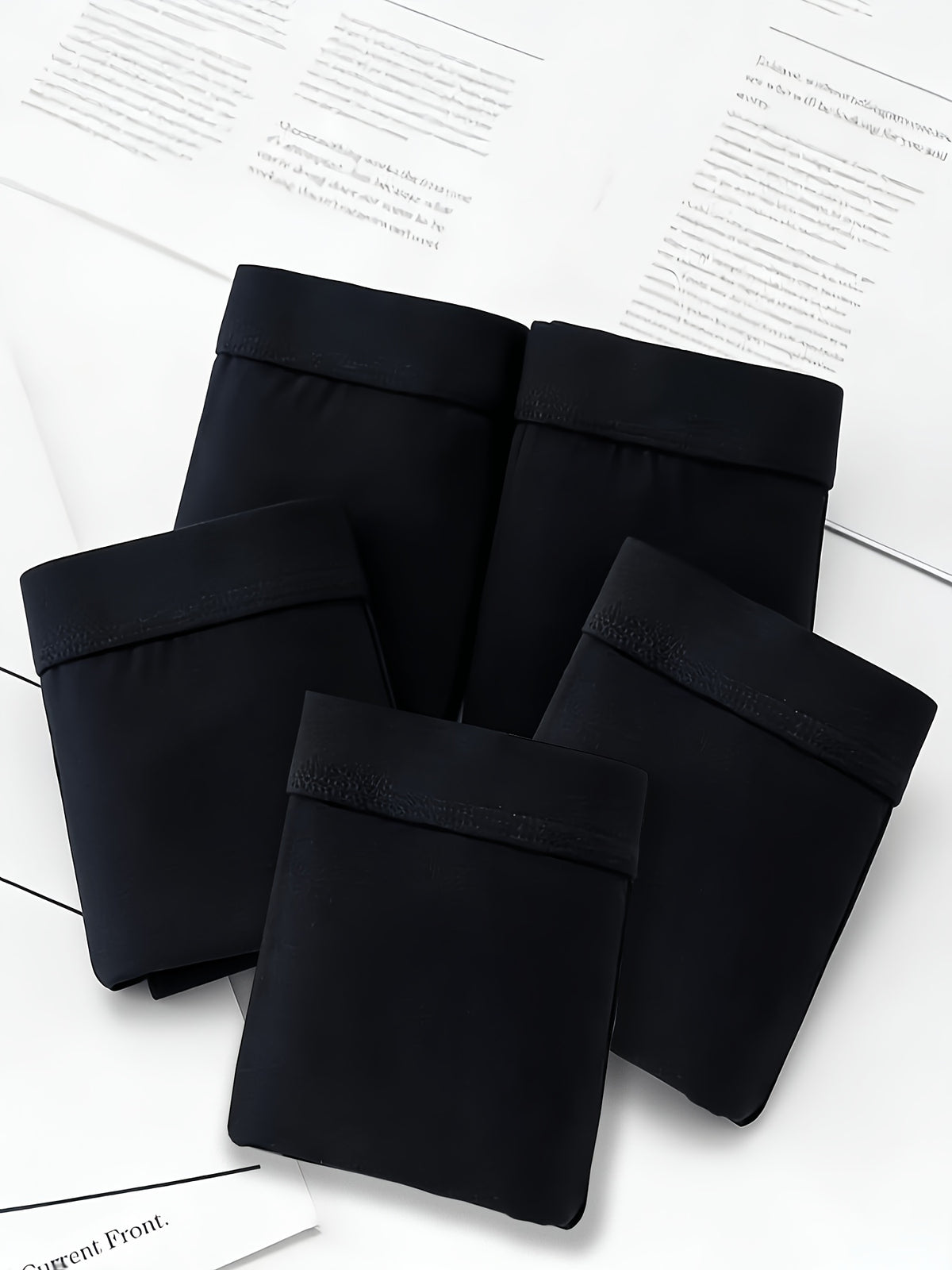 Boxer sans couture de sport microfibre homme — lot de 5, noir