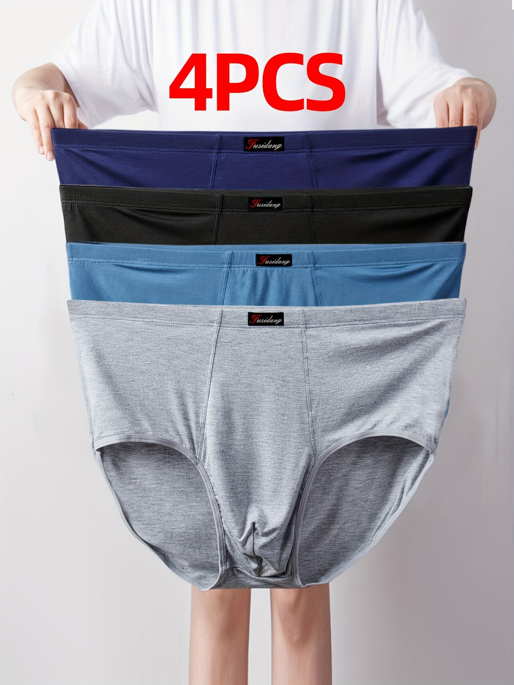 Boxer taille haute large modal homme — lot de 4