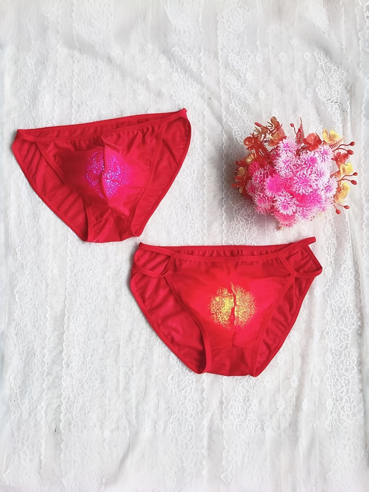 Slip grande taille à poche de maintien microfibre homme — lot de 7, géométrique