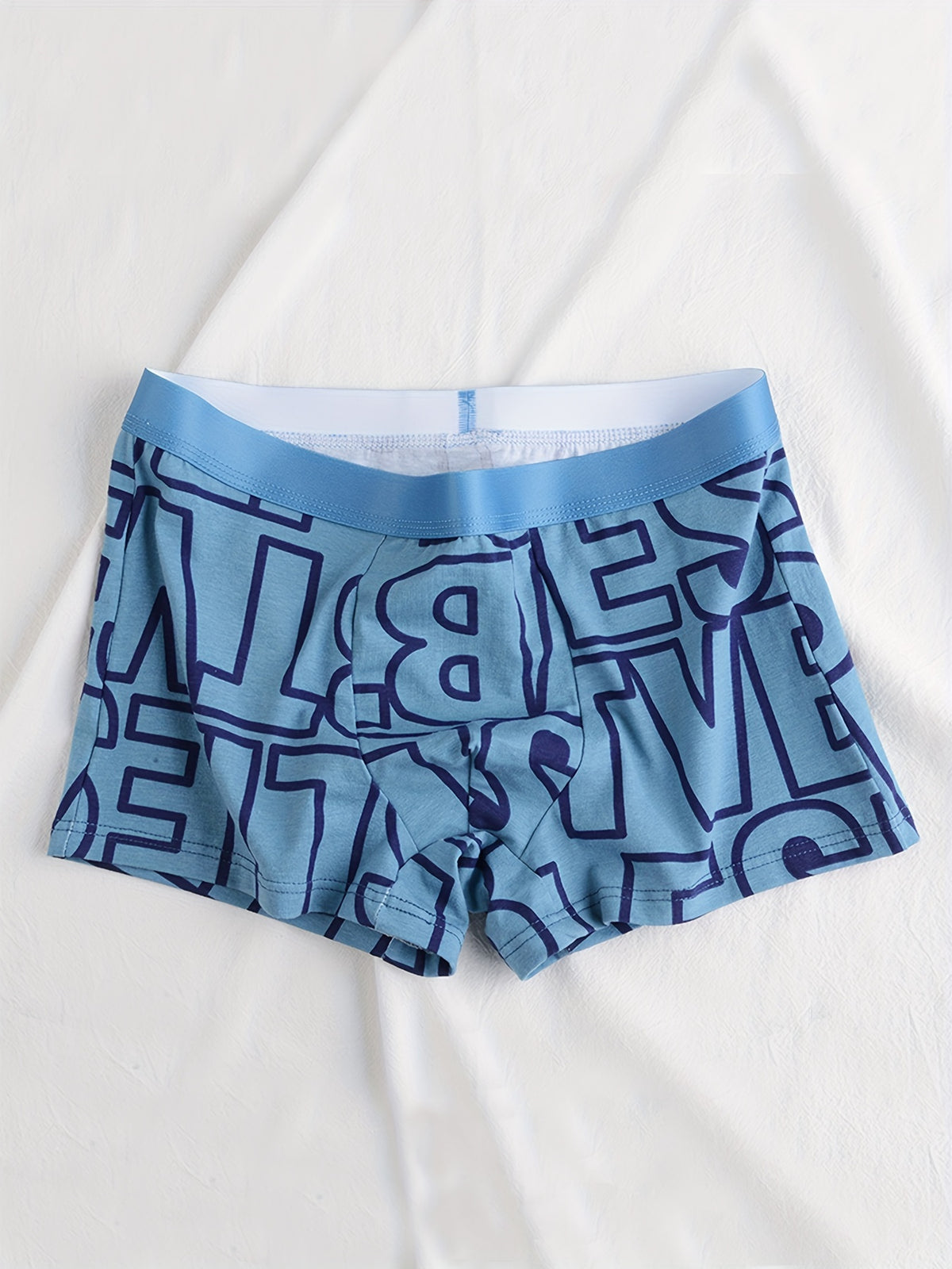 Boxer respirant coton homme — lot de 3, géométrique, assortiment A
