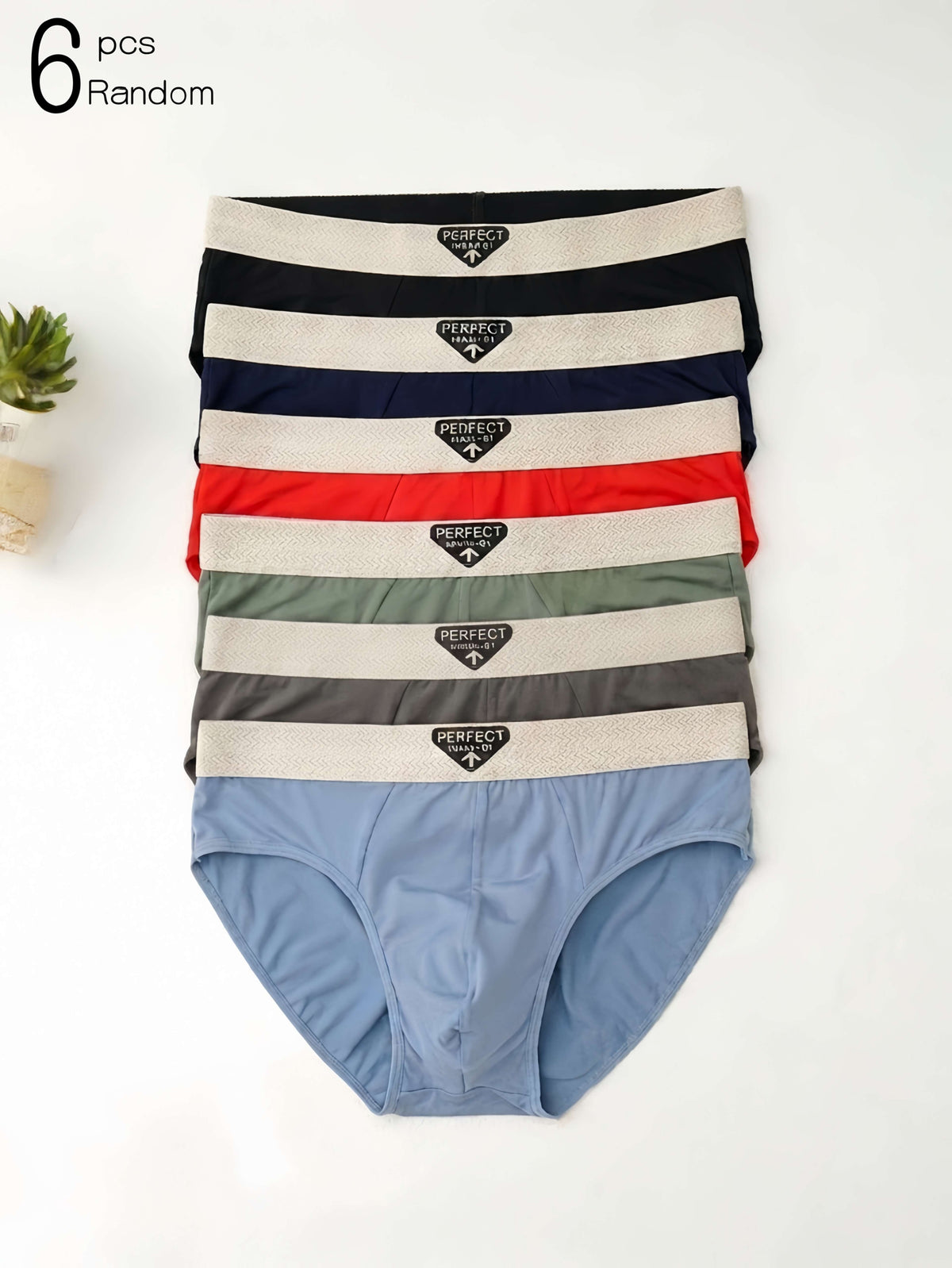 Slip large respirant microfibre homme — lot de 6, uni