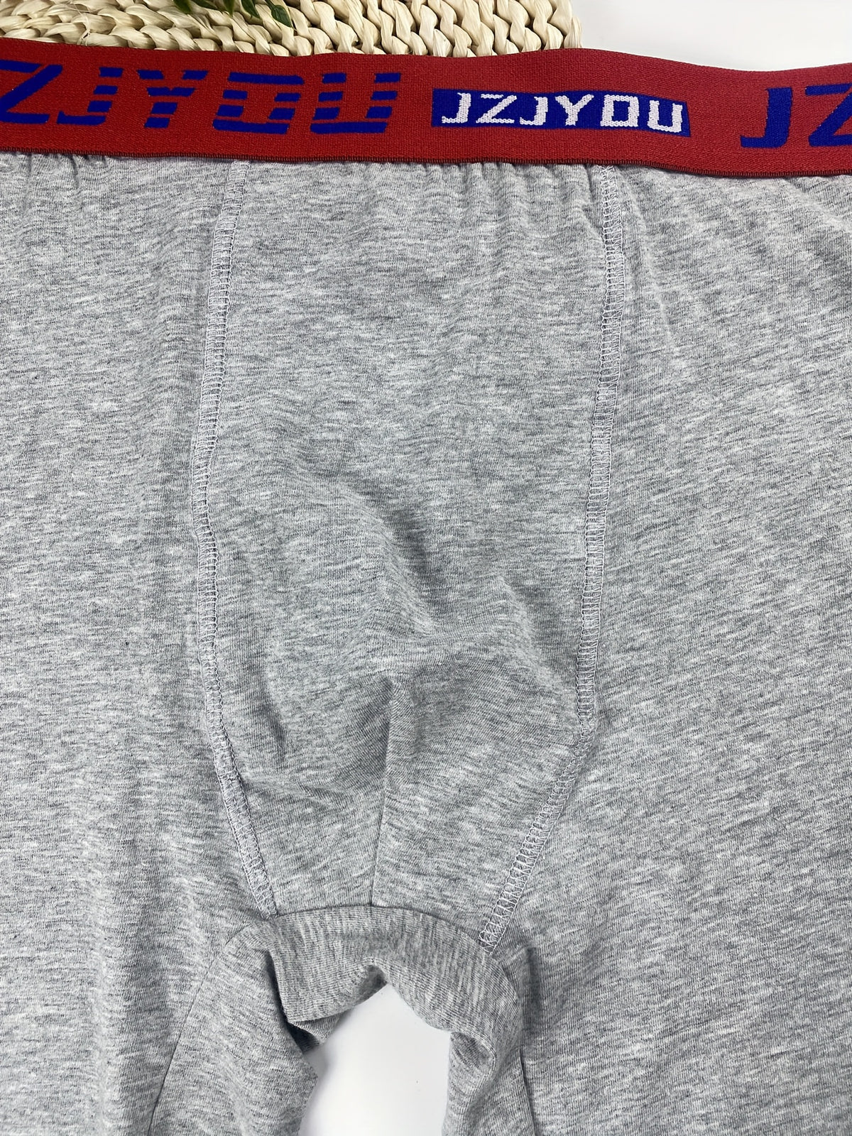 Boxer long grande taille coton homme — lot de 5, uni