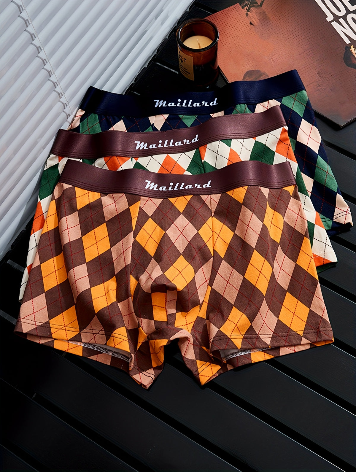 Boxer coton homme — lot de 3, assortiment S