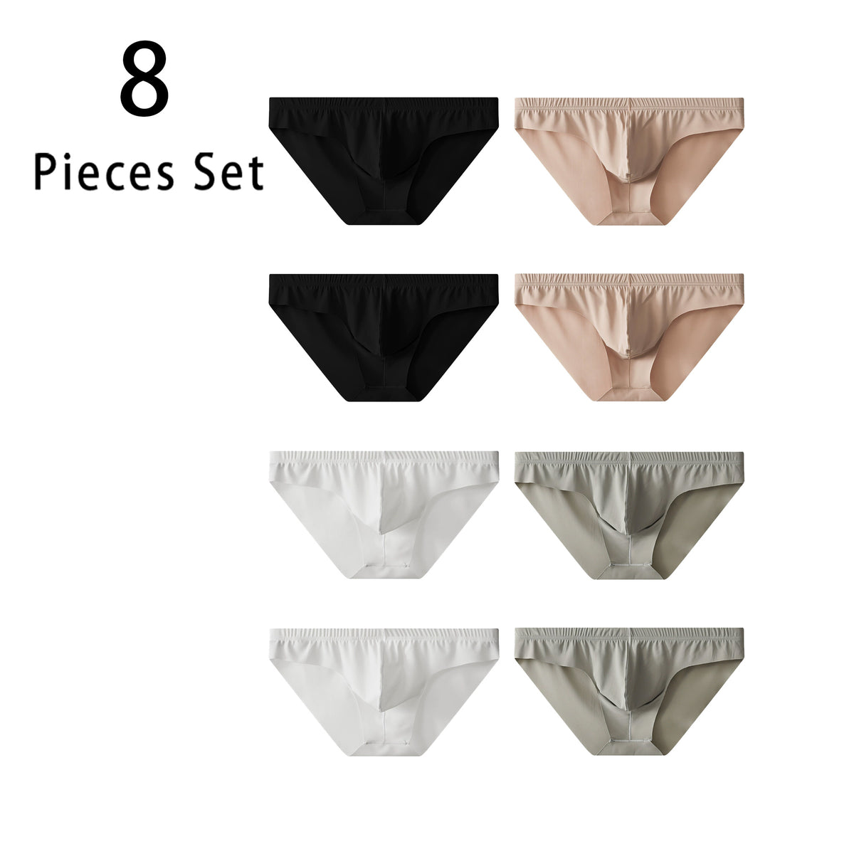 Boxer respirant d'intérieur microfibre homme — lot de 8, uni