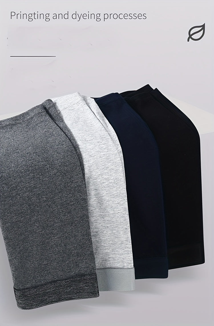 Boxer de sport respirant coton homme — lot de 4, uni, assortiment S, du S au 3XL
