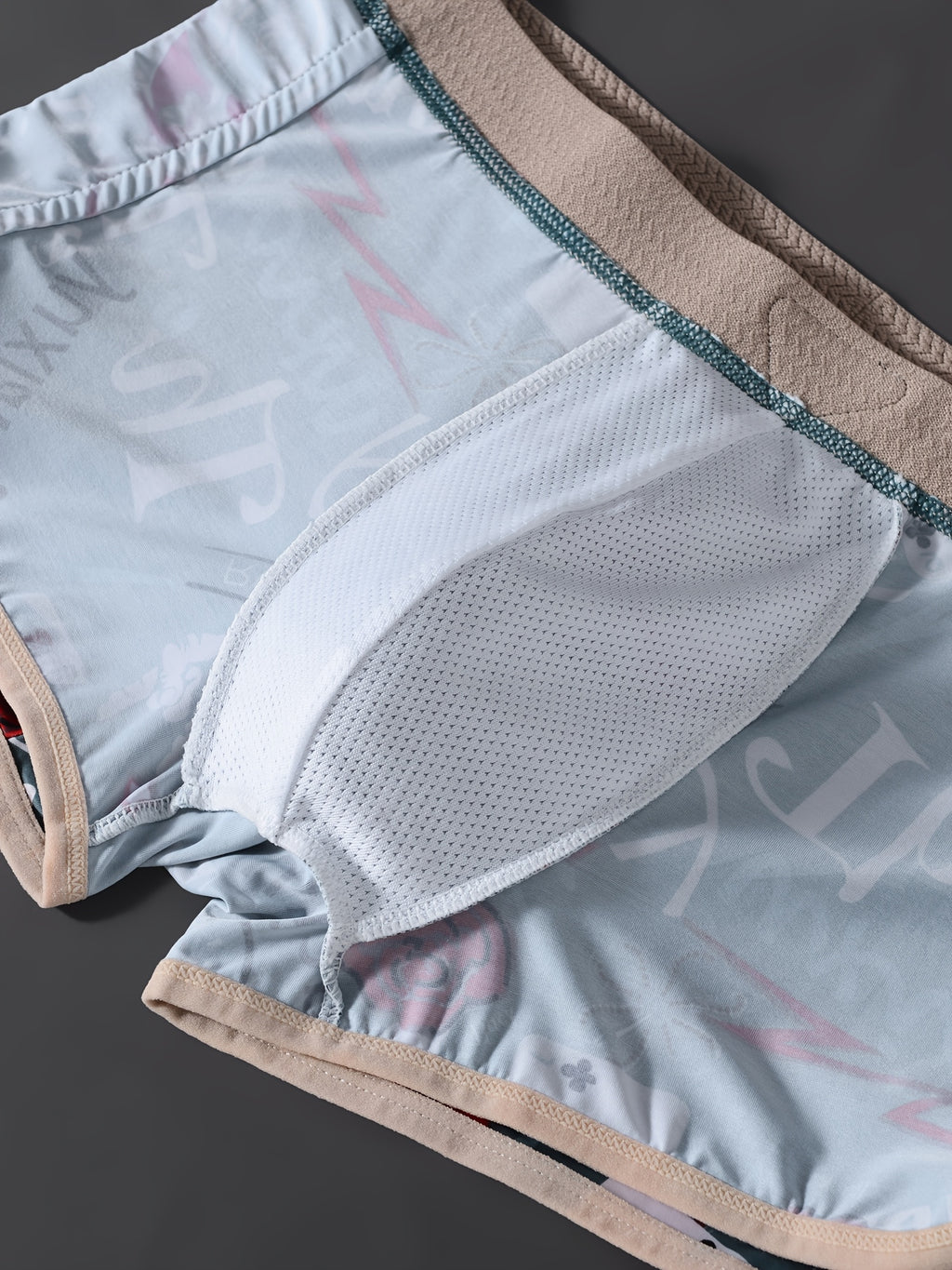 Boxer respirant microfibre homme — lot de 8, géométrique