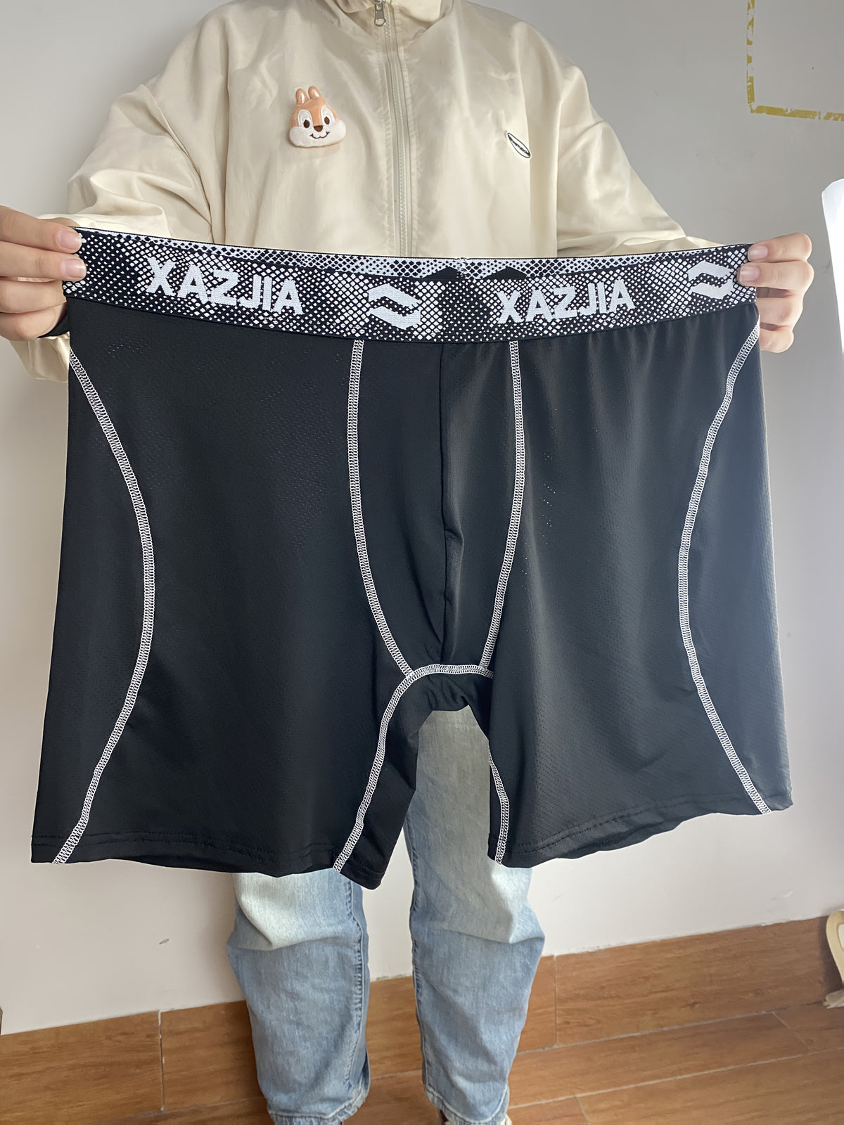 Slip long grande taille microfibre homme — lot de 5, uni