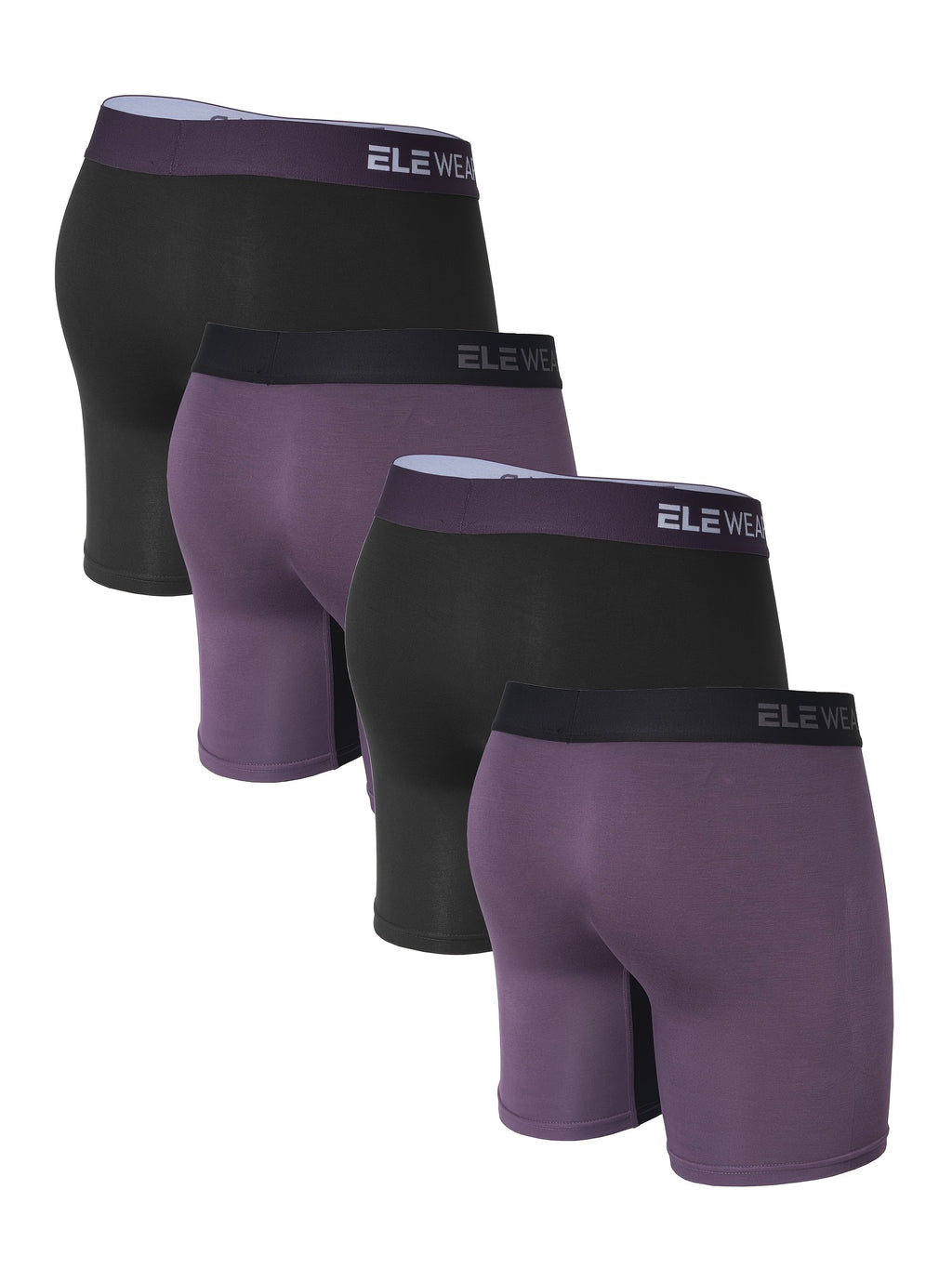 Boxer long respirant bambou homme — lot de 4