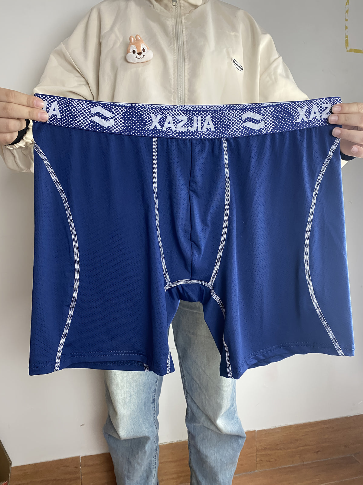 Slip long grande taille microfibre homme — lot de 5, uni