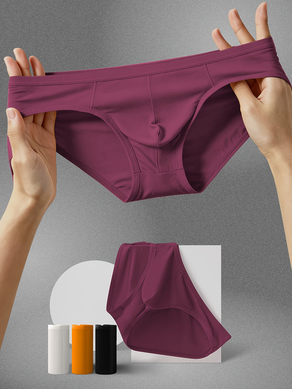 Slip respirant bambou homme — lot de 4, uni, assortiment B