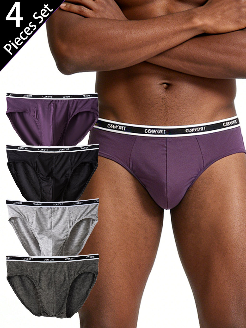 Slip respirant modal homme — lot de 4, uni, du L au 3XL