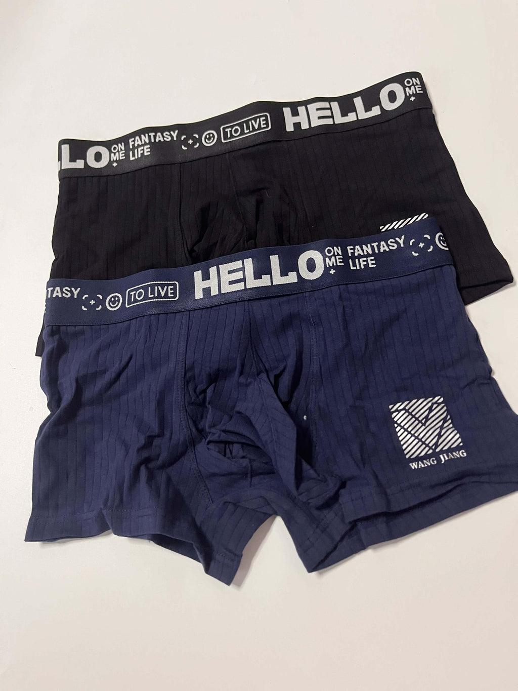 Boxer respirant coton homme — lot de 2, rayé