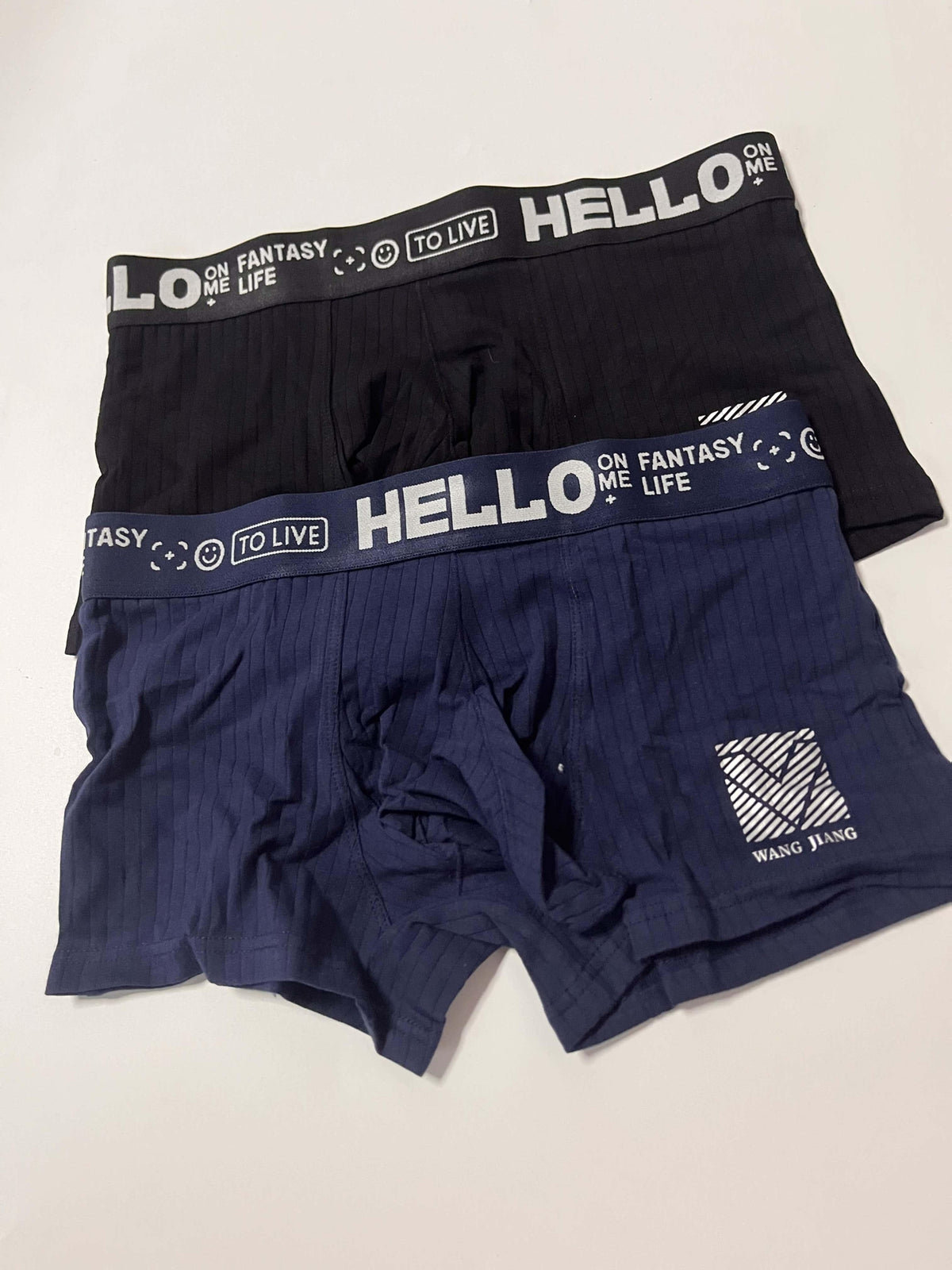 Boxer respirant coton homme — lot de 2, rayé