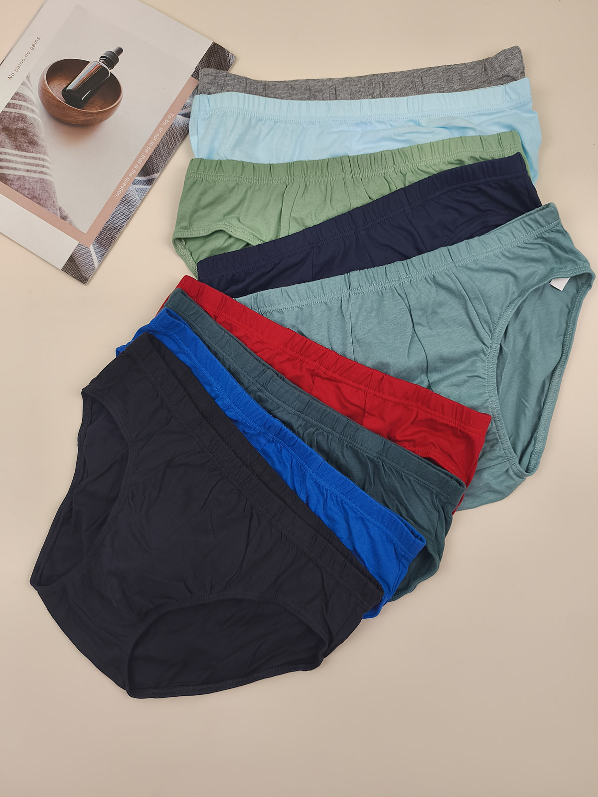 Slip séchage rapide respirant coton homme — lot de 15, uni