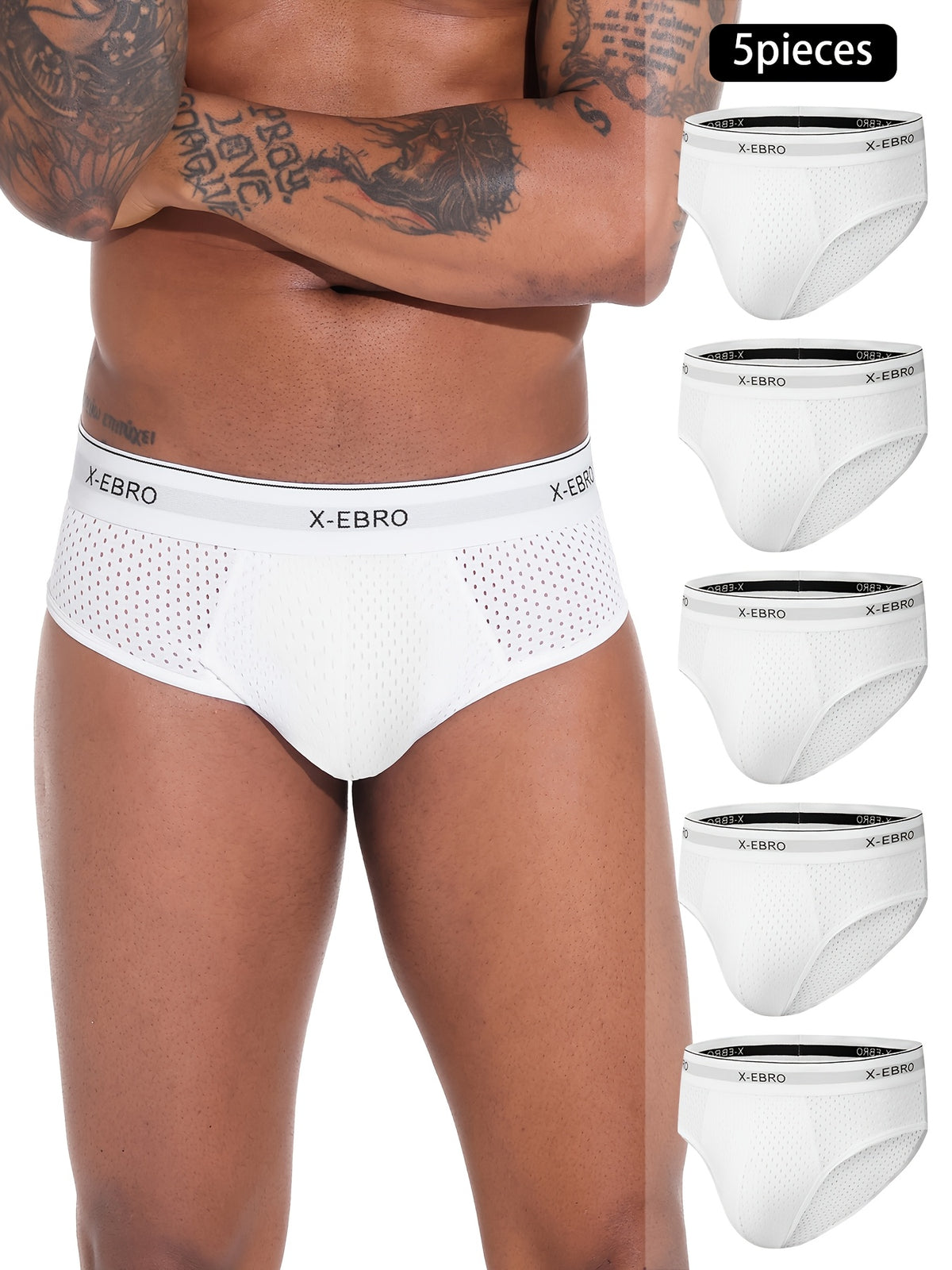 Slip microfibre homme — lot de 5, uni, du S au XXL
