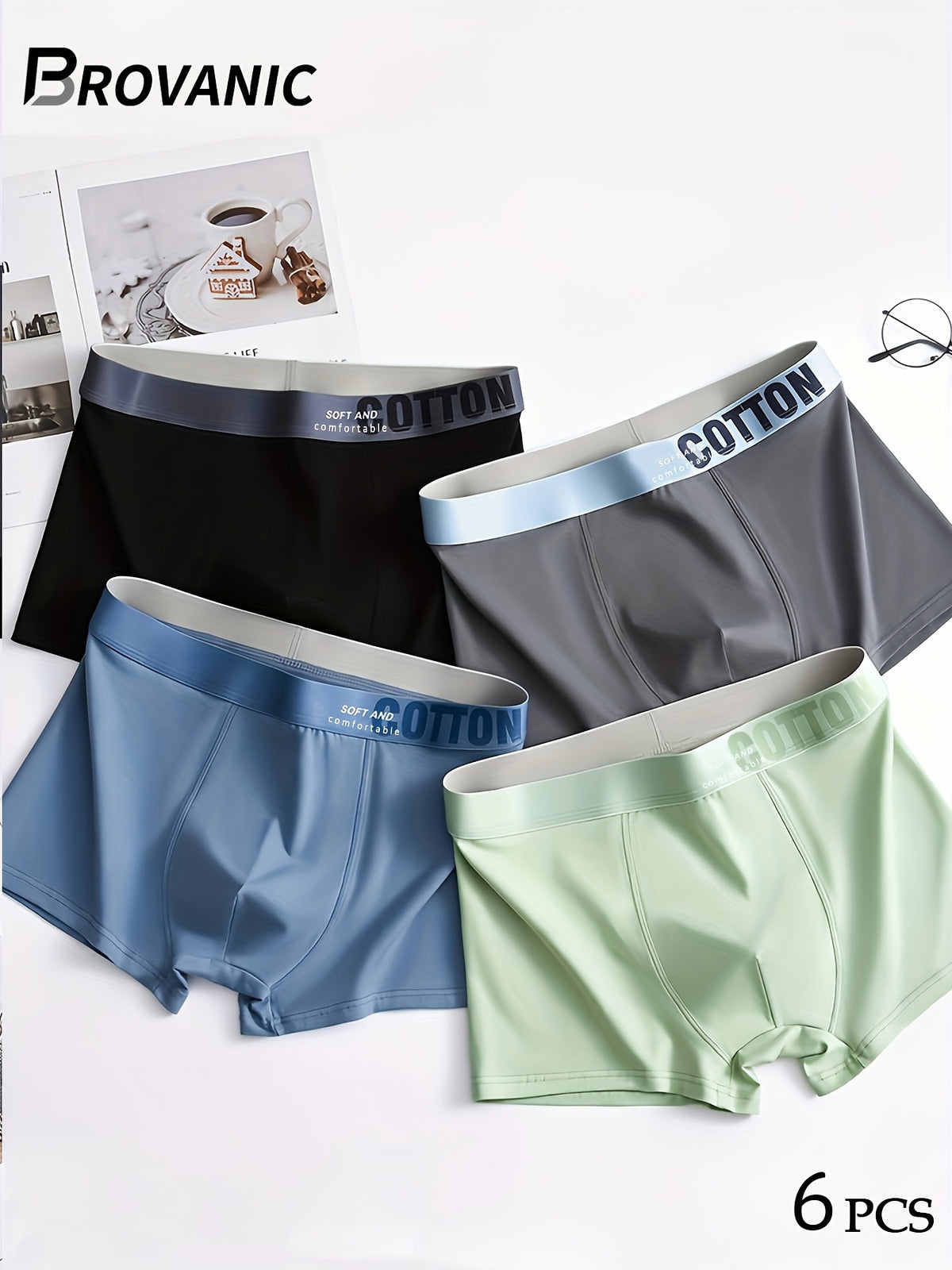Slip coton homme — lot de 6, uni