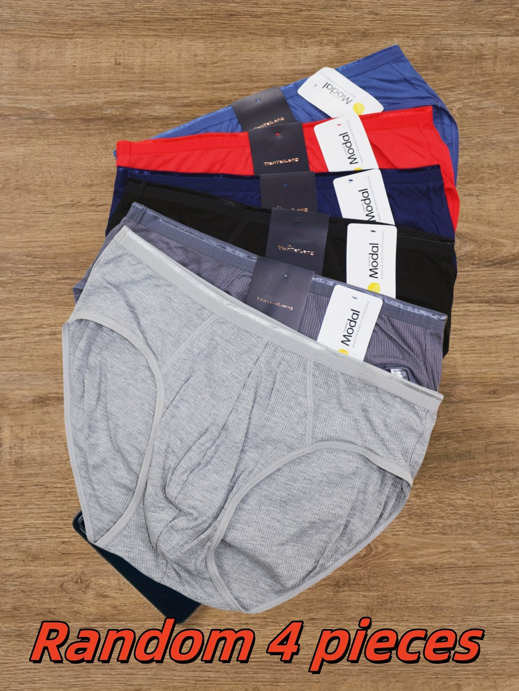 Slip respirant homme — lot de 4, uni, assortiment S