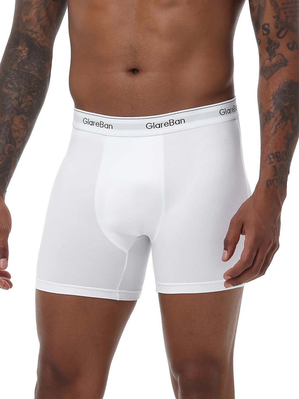 Boxer long coton homme — lot de 3, uni, du S au XXL