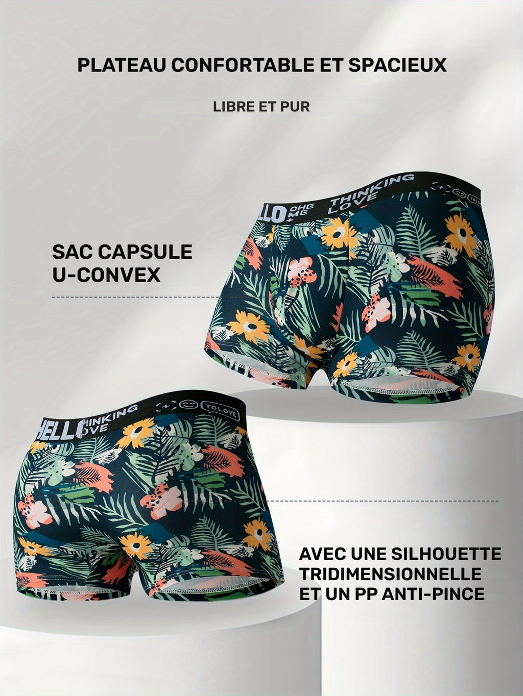 Boxer respirant microfibre homme — lot de 7