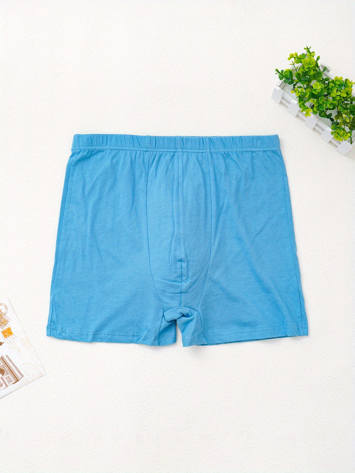 Boxer taille haute large coton homme — lot de 3, uni