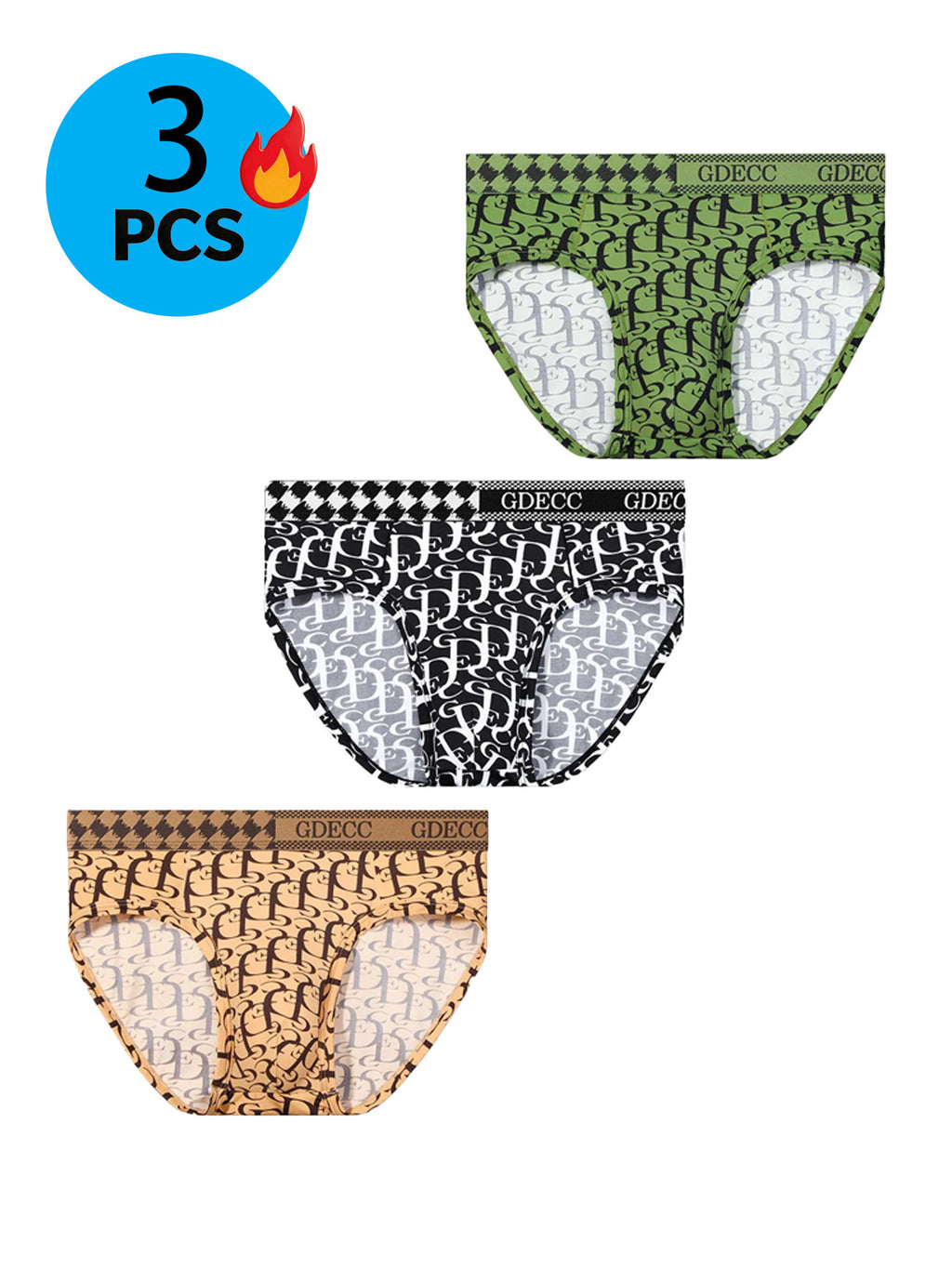 Slip extensible microfibre homme — lot de 3, 12 % d'élasthanne