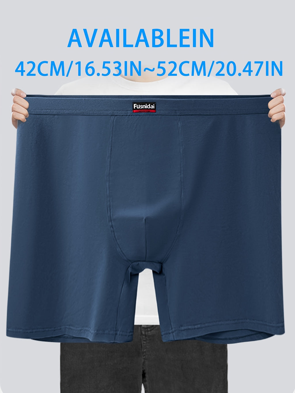 Boxer taille haute large coton homme — lot de 3