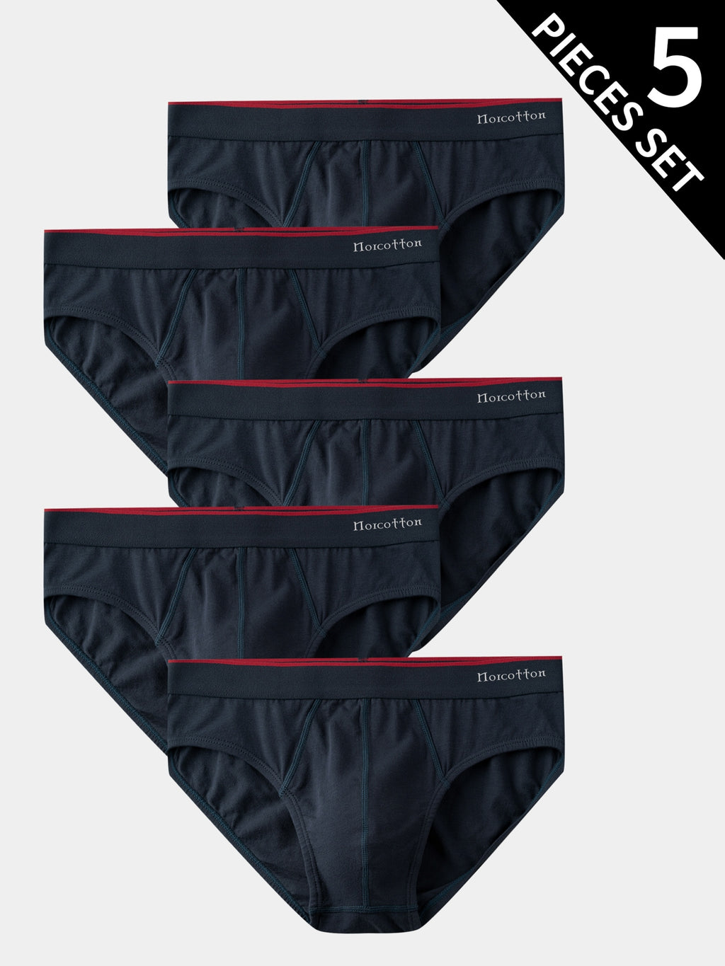 Slip coton homme — lot de 5, uni, du XS au XL