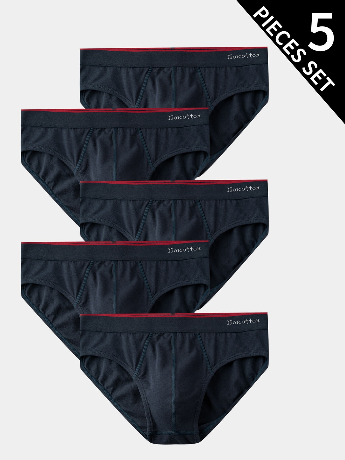 Slip coton homme — lot de 5, uni, du XS au XL