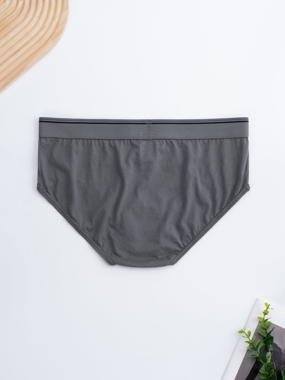 Slip coton homme — lot de 5, rayé
