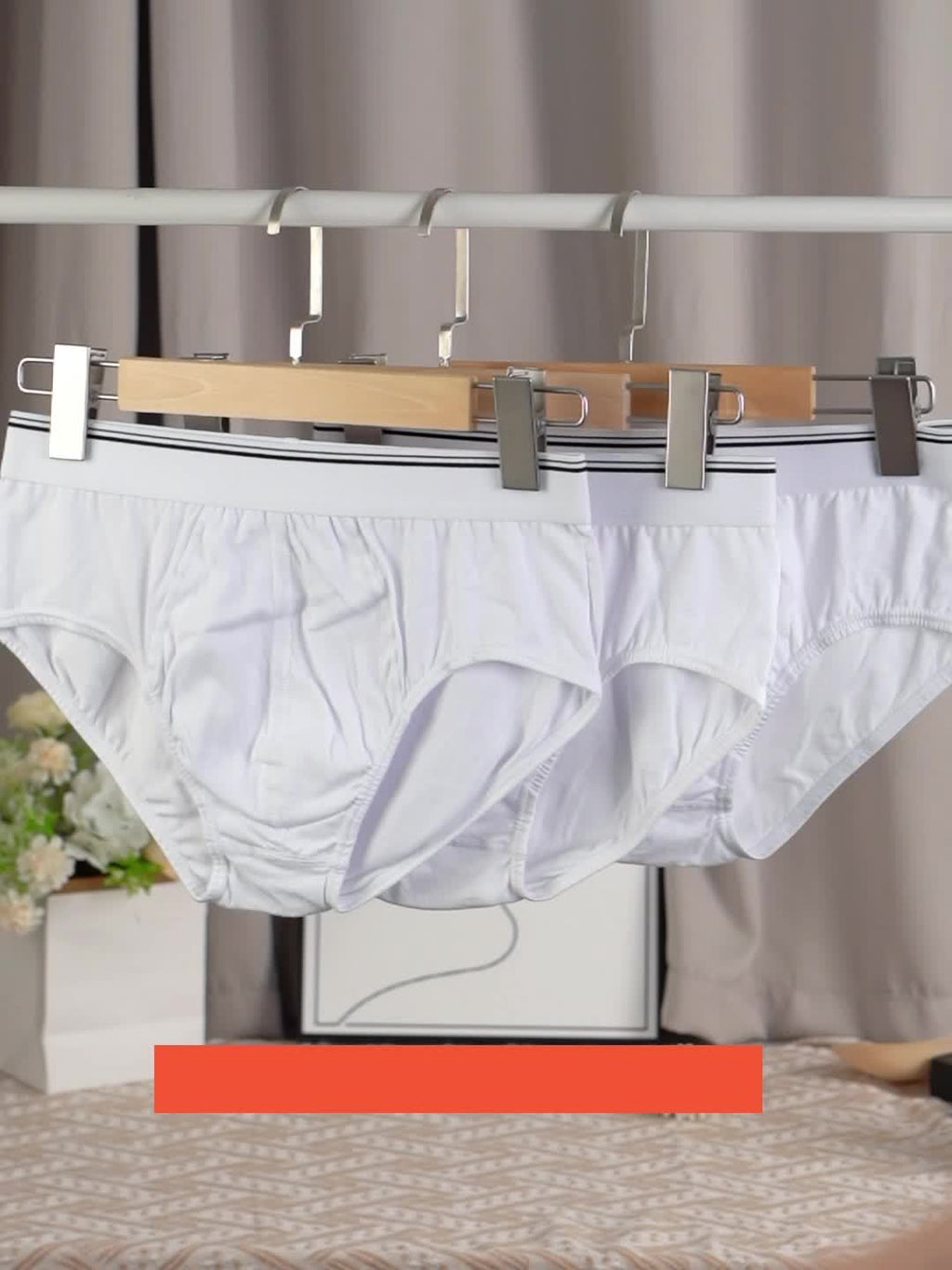 Slip coton homme — lot de 6, rayé