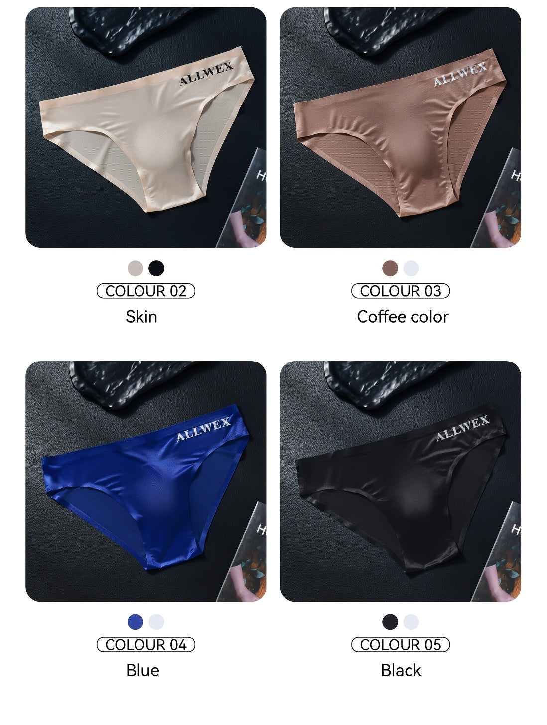 Slip sans couture taille basse homme — lot de 10, imprimé